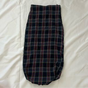 plaid maxi bubble skirt